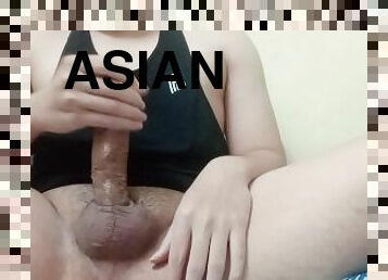 asiático, grande, masturbação, amador, tiro-ao-alvo, pénis-grande, adolescente, gozando, colégio, excitante