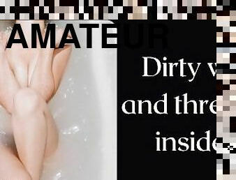 Dirty whore and three dicks inside her - She made dreams come true. Erotic audio.