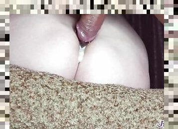 svær, pussy, kone, amatør, hjemmelaget, creampie, par, bbw, lubben, cum