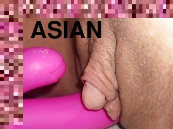 asiatic, clitoris, tatic, grasa, masturbare-masturbation, monstru, amatori, jucarie, laba, bbw