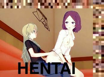 Rin T?yama and K? Yagami have intense futanari sex - New Game! Hentai