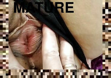 Wet holes of a mature wife and hard fucking close-up! Hot russian mom AimeeParadise in sexy action!