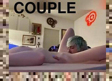 Cute Couple Take Turns