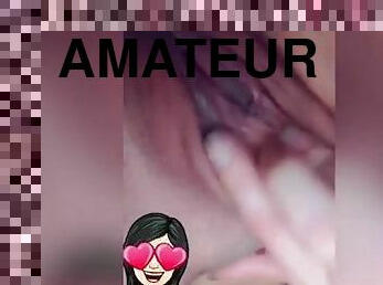 mastürbasyon-masturbation, amatör, güzellik, tek-kişilik, küçük-memeler