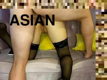 asiático, amador, chupanços, japonesa, webcam, pequeno, coreano, realidade, tetas-pequenas