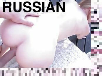 Leggy russian sweety kika plays with her pussy fucks a bf