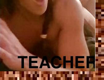 lærer, amatør, pikslikkeri, udløsning, kæmpestor-pik, sperm, brunette, pik, suttende