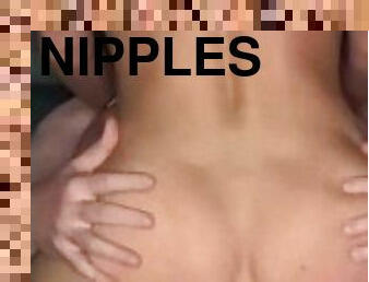 Ilove riding dick while getting my nipples sucked!
