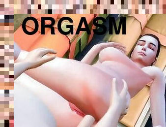orgasm, creampie, näole, sperma, hentai