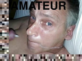 masturbation, amateur, ejaculation-sur-le-corps, gay, secousses, ejaculation, bite