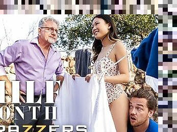 Brazzers - Can Lulu Chu Drain Her Neighbor's Huge Cock In Time Before Her Old Husband Finds Them?