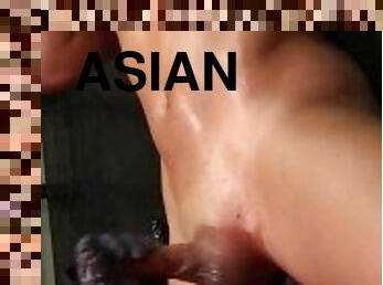 Thai Boy Intense teasing and an explosive cum with cock head polishing.