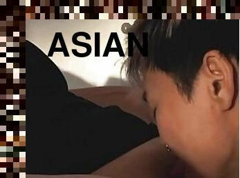 Asian boyfriend eats my pussy