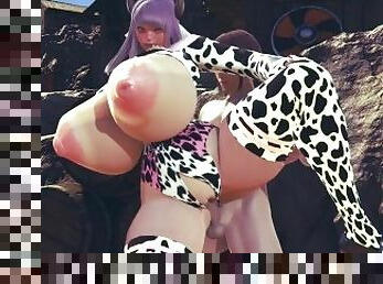 A farmer tending to his Cow  Monster girl Hentai