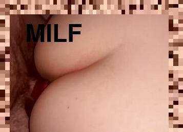 orgasm, amatör, milf, leksak, hemmagjord, creampie, par, dubbel, penetrering, hårt