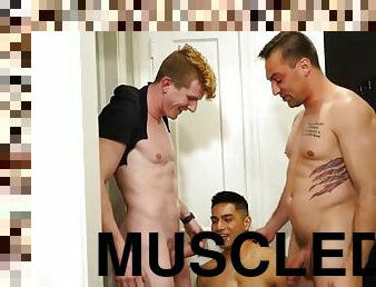 NextDoorHomemade - Jock fucked by muscles with a hot audience