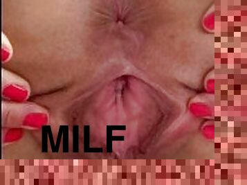 gravid, fisse-pussy, amatør, anal, milf, synsvinkel, solo