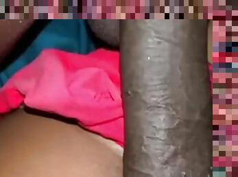 Black dick deep in her pussy