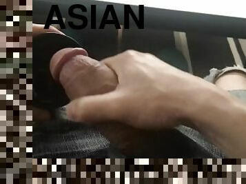 asiatique, masturbation, amateur, ejaculation-sur-le-corps, japonais, branlette, solo