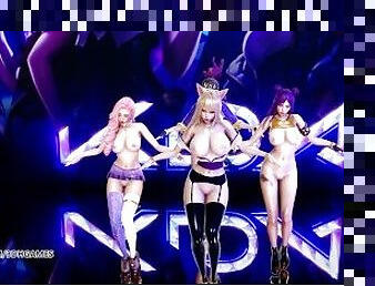 [MMD] BLACKPINK - Forever Young Nude Kpop Dance Ahri Akali Kaisa Evelynn Seraphine KDA