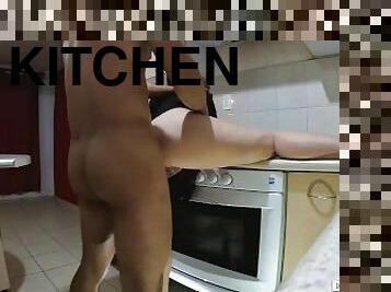 POV: My boyfriend spreads my legs in the KITCHEN and puts his BIG COCK in me