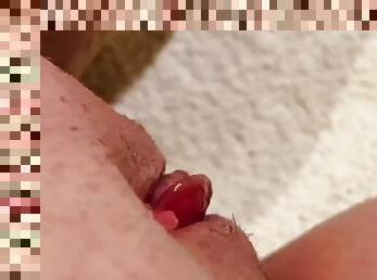 klitta, masturbation, fitta-pussy, amatör, brudar, mörkhyad, tonåring, fingerknull, kåt, tight