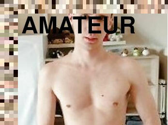 masturbation, pisser, amateur, ejaculation-sur-le-corps, gay, secousses, ejaculation, européenne, euro, sperme