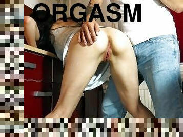 mastubasi, orgasme, kencing, vagina-pussy, muncrat, isteri, anal, buatan-rumah, pasangan, budak