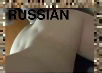 Russian BLONDE DOGGY STYLE rough SEX loud MOAN