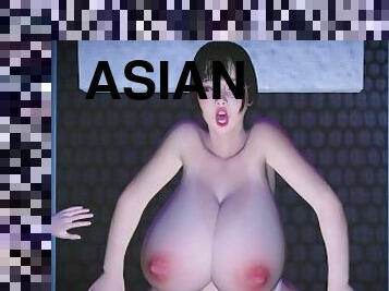 asiatisk, røv, store-patter, amatør, anime, patter, røv-butt, fetish, solo