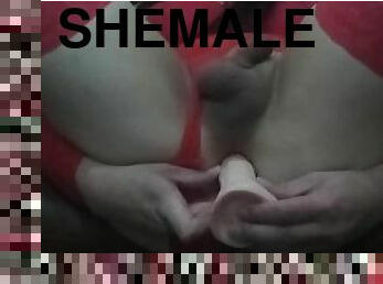 onani, shemale, anal, runking, undertøy, dildo