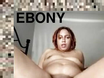 Ebony Slut Cums on Live