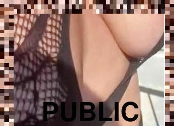 New SEE THROUGH top in PUBLIC!!