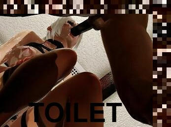 Toilet cum-slut gets multiple cumshots from BBC and creampied while her boyfriend overhears (NTR)