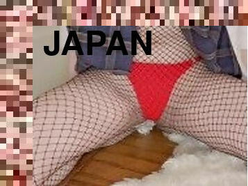 Japanese SchoolGirl Fishnet Tights Fetish Play Custom For Daddy after School Hentai Kawaii Feet HD