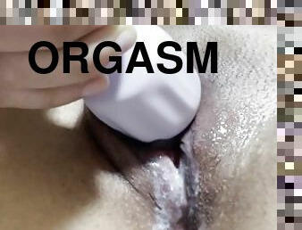 clitóris, orgasmo, cona-pussy, amador, brinquedo, ejaculação, pequeno, molhado, suculento
