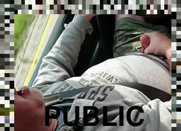 papa, masturbation, public, mature, ejaculation-sur-le-corps, gay, voiture, secousses, point-de-vue, ejaculation