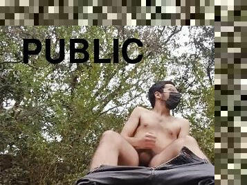 After i found a place in public, i jerk off Naked /huge cumshot