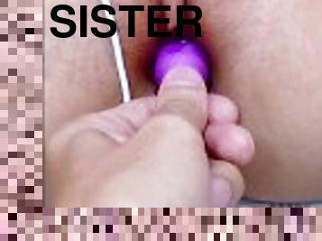 My stepsister with her vibrator. ????????????????????????????
