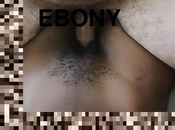 Huge And Thick Cumshot On Ebony Hairy Cunt
