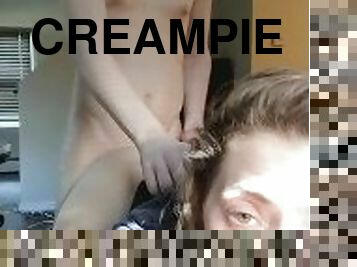 fusk, doggy, fest, offentlig, amatør, creampie, par, høyskole