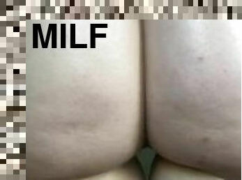 amateur, milf, maman, butin, serrée, bout-a-bout, blanc, taquinerie