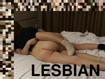 traseiros, amador, babes, lésbicas, caseiro, casal, beijando, rabo, pequeno