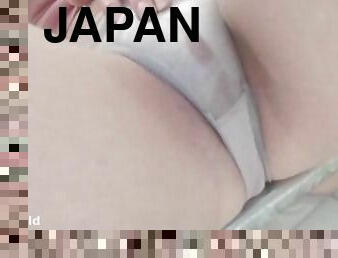 meando, japonés, sucio, bragas, mona, fetichista