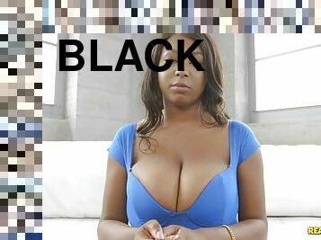 Black teen rachel raxxx flaunts her 30jj mammoth boobs