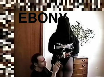 mayor, pantis, negra-ebony, interracial, sadomasoquismo, medias, vieja, fetichista, bondage, dominación