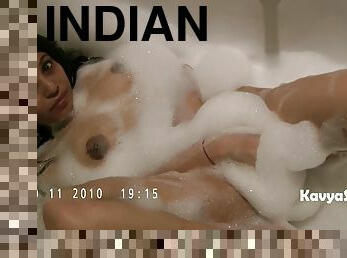 Horny Desi Indian Gujarati Aunty In Bath Tub Pressing Big Boobs Fingering Pussy - Full Hindi