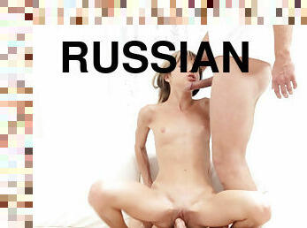 Russian teen Gina Gerson and hard threesome
