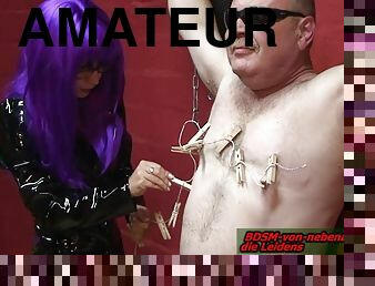 Amateur GERMAN BDSM - Domina punish real user for fetish sex - femdom fetish