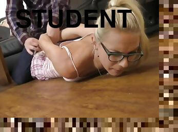 studenta, bdsm, blonda, fetish, bondage
